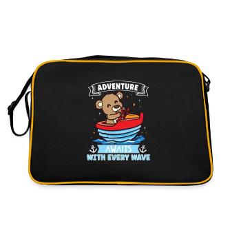 Bateau papa Capitaine Pontoon Sailor Croisière - Sac Retro - noir/or - Dos