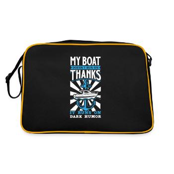 Bateau papa Capitaine Pontoon Sailor Croisière - Sac Retro - noir/or - Dos