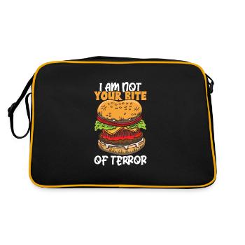 Horror Burgers Fast Food Halloween Scary Food Monste - Retro Bag - black/gold - Back