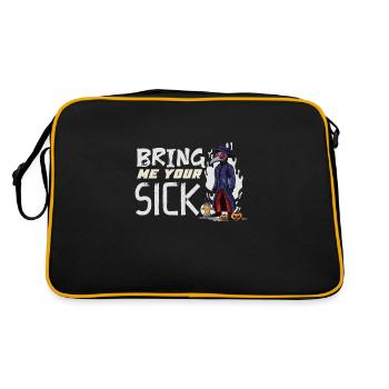 Effrayant Halloween horreur peste médecin - Sac Retro - noir/or - Dos