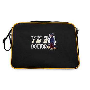 Effrayant Halloween horreur peste médecin - Sac Retro - noir/or - Dos