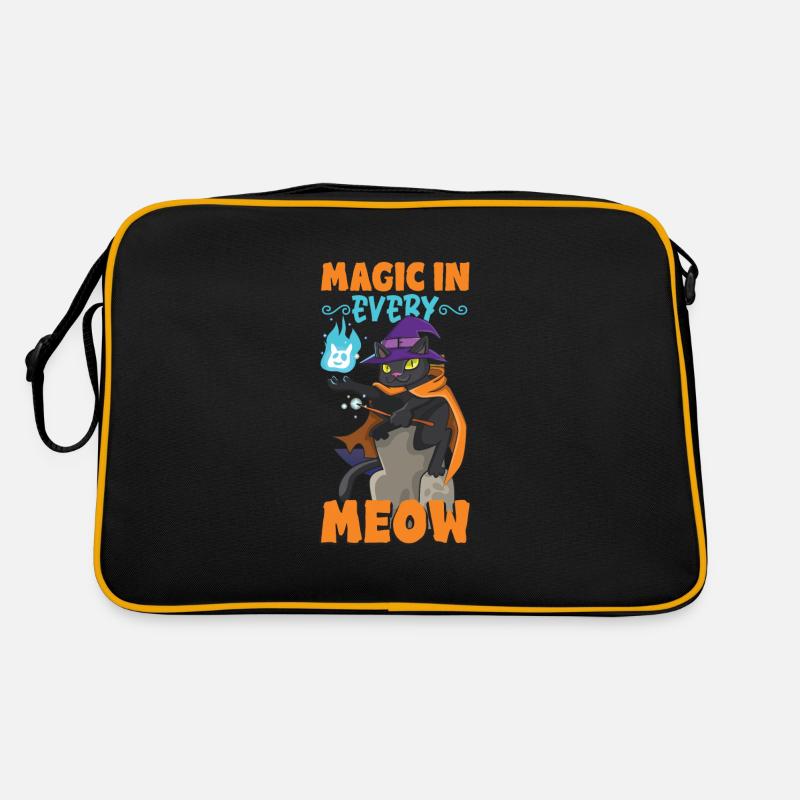 Chat Sorcière Occulte Gothique Noir Satanique Sac Retro