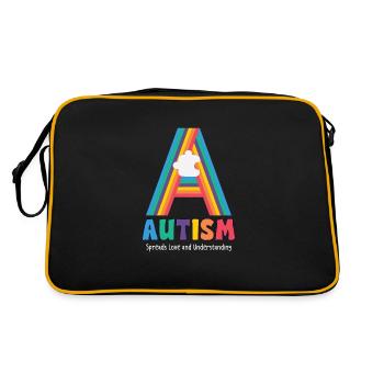 Sensibilisation à l’autisme Maladie autistique - Sac Retro - noir/or - Dos