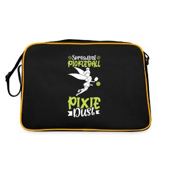 Pickleball Player Pickleball Paddle Pickleball - Retro Tasche - Schwarz/Gold - Hinten