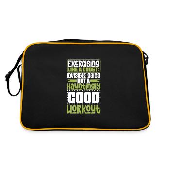 Bodybuilding Powerlifting Gewichtheben Fitness - Retro Tasche - Schwarz/Gold - Hinten
