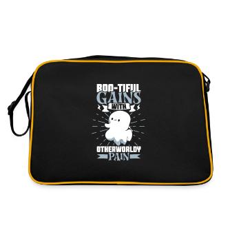 Bodybuilding Powerlifting Gewichtheben Fitness - Retro Tasche - Schwarz/Gold - Hinten