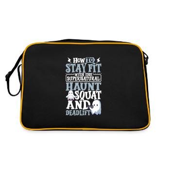 Bodybuilding Powerlifting Gewichtheben Fitness - Retro Tasche - Schwarz/Gold - Hinten