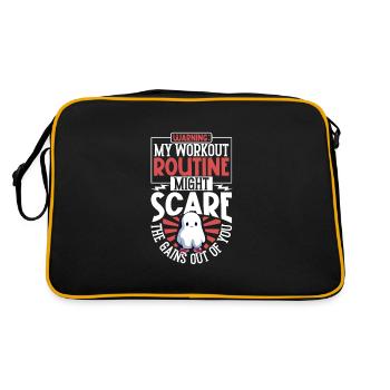 Bodybuilding Powerlifting Gewichtheben Fitness - Retro Tasche - Schwarz/Gold - Hinten