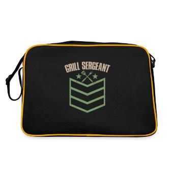 Barbecue Grill Sergeant Grilling Officer - Retro Bag - black/gold - Back