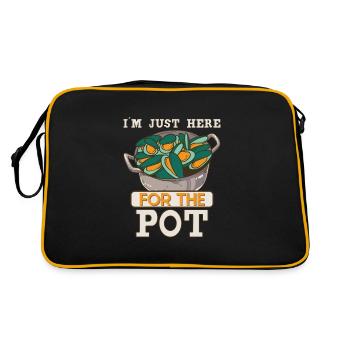Mussels Seafood Shellfish - Retro Bag - black/gold - Back