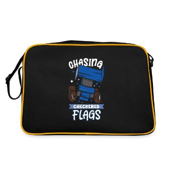 Sprint Car Mom Dirt Track Racing Race Day - Retro Bag - black/gold - Back