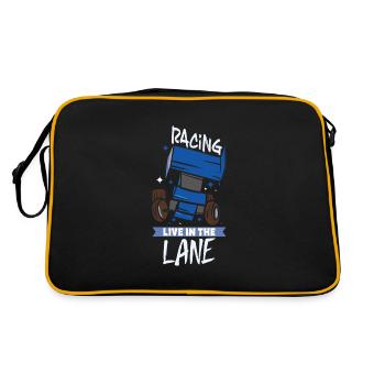 Sprint Car Mom Dirt Track Racing Race Day - Retro Bag - black/gold - Back