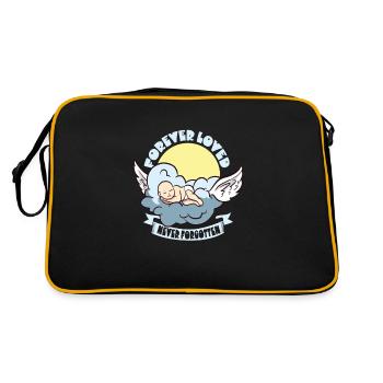 infant loss, miscarriage, consciousness, - Retro Bag - black/gold - Back