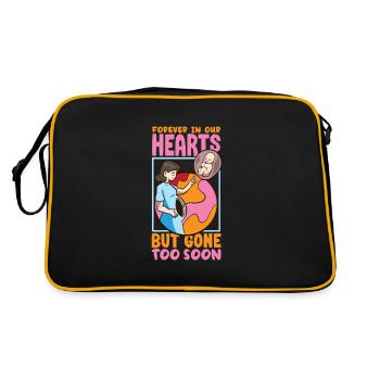 infant loss, miscarriage, consciousness, - Retro Bag - black/gold - Back