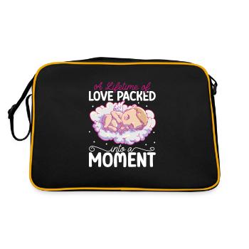 infant loss, miscarriage, consciousness, - Retro Bag - black/gold - Back