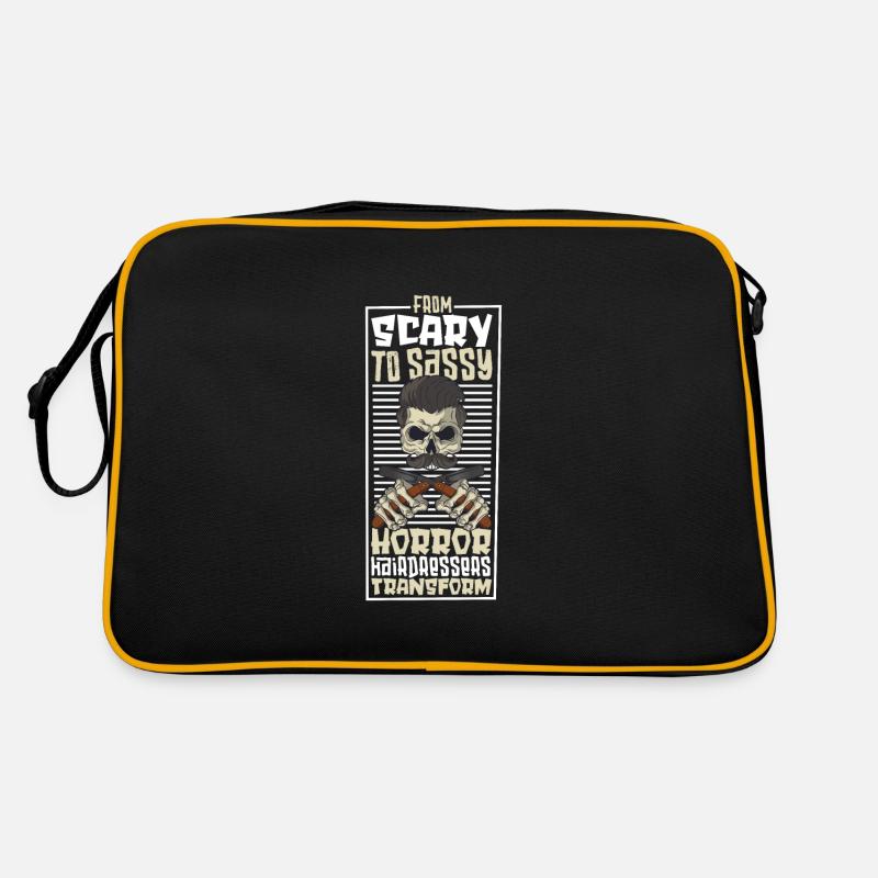 Horror Spooky Friseur Friseur Haar Retro Tasche