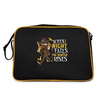 Chasseur de vampires, Tueur de morts-vivants, Pieu et Croix - Sac Retro - noir/or - Dos