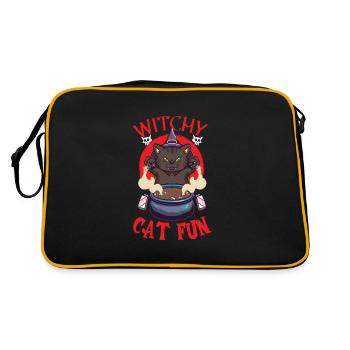 Chat Sorcière Occulte Gothique Sombre Satanique - Sac Retro - noir/or - Dos