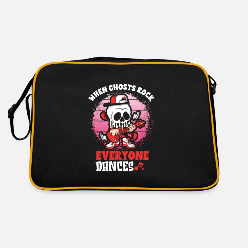 Drôle Horreur Spooky Guitariste Guitariste Fantomatique Sac Retro