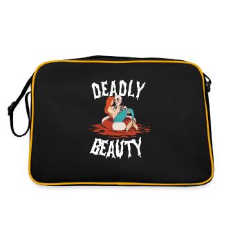 Creepy Sirens, Horror Mermaid, Creepy - Retro Bag - black/gold - Back