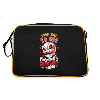 Horror Baseball Creepy Baseball Spooky - Retro Bag - black/gold - Back