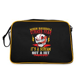 Horror Baseball Creepy Baseball Spooky - Retro Bag - black/gold - Back