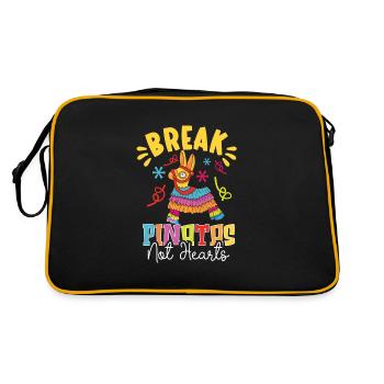 Mexikanische Piñata Fiesta Mexikanisches Erbe - Retro Tasche - Schwarz/Gold - Hinten