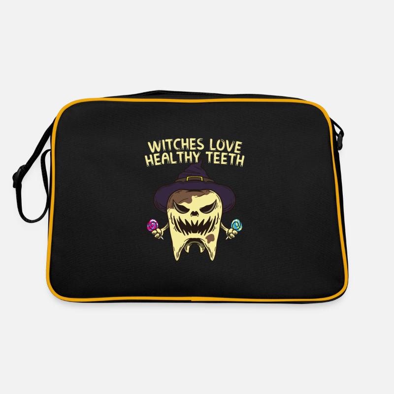 Creepy Halloween teeth creepy Retro Bag