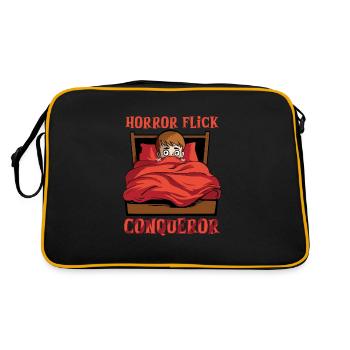 Horror Movie Gift Idea Scary Movies True Crime - Retro Bag - black/gold - Back