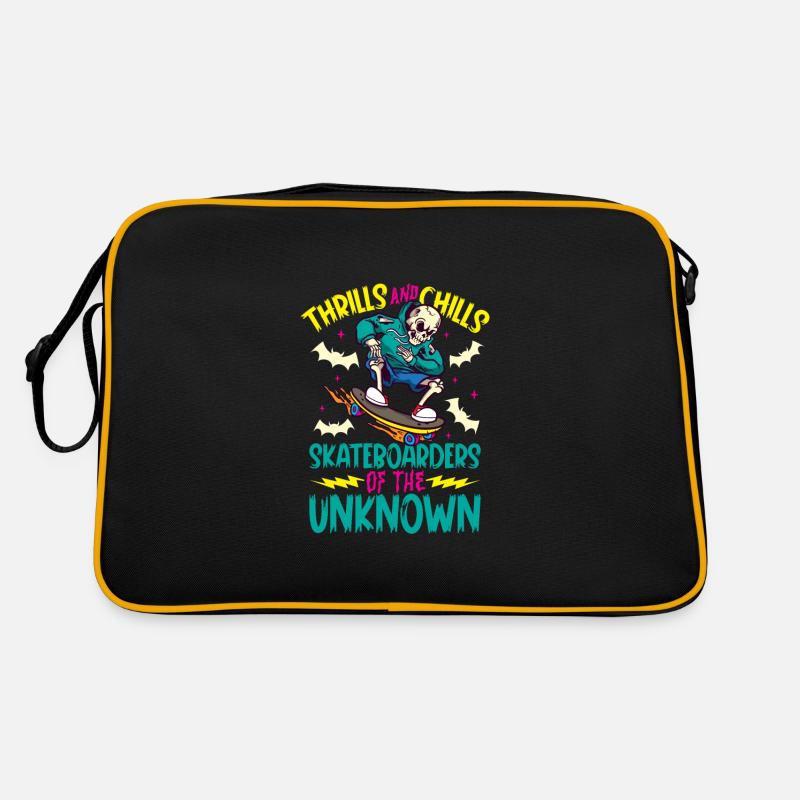 Horror Skateboarder Halloween Skateboard Geschenk Retro Tasche
