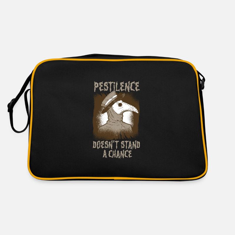 Gruseliger Halloween-horror-seuchendoktor - Retro Tasche - Schwarz/Gold