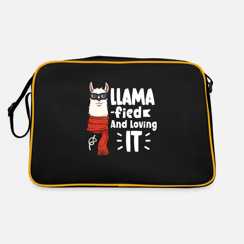 Cute llama llama clothing llama accessories Retro Bag