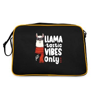 Mignon lama lama vêtements llama accessoires - Sac Retro - noir/or - Dos