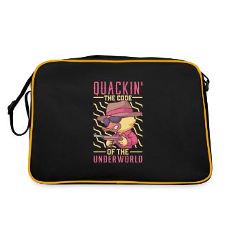 Gangster Rubber Ducks Mobster Mallards Ducky Dons - Retro Bag - black/gold - Back