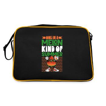 Pastèque Funny Fruit Drôle de dicton - Sac Retro - noir/or - Dos