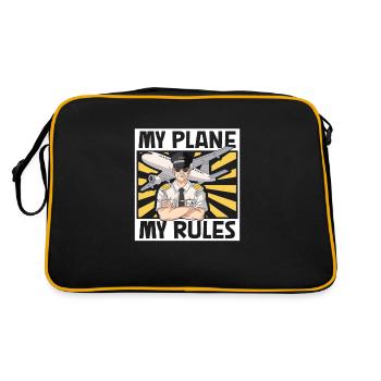 Pilote Aviation Avion Compagnie aérienne Futurs pilotes - Sac Retro - noir/or - Dos