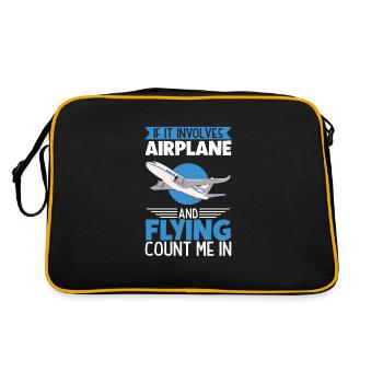 Pilote Aviation Avion Compagnie aérienne Futurs pilotes - Sac Retro - noir/or - Dos