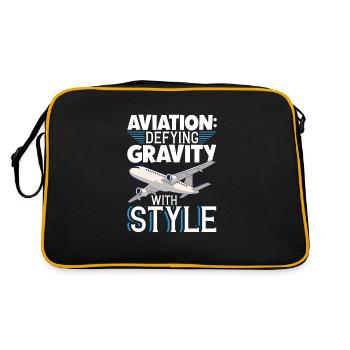 Pilote Aviation Avion Compagnie aérienne Futurs pilotes - Sac Retro - noir/or - Dos