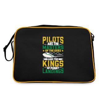 Pilote Aviation Avion Compagnie aérienne Futurs pilotes - Sac Retro - noir/or - Dos
