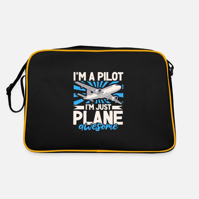 Pilot Aviation Airplane Airline Future Pilots Retro Tasche