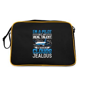 Pilote Aviation Avion Compagnie aérienne Futurs pilotes - Sac Retro - noir/or - Dos