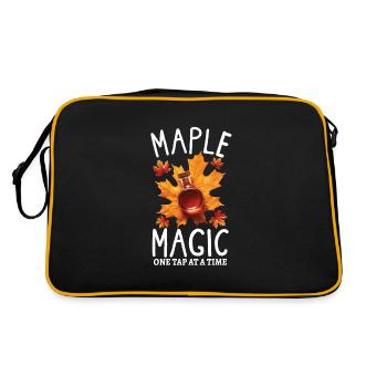 Maple syrup canada tradition and cones - Retro Bag - black/gold - Back