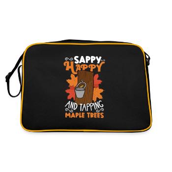 Maple syrup Canada tradition and cones - Retro Bag - black/gold - Back