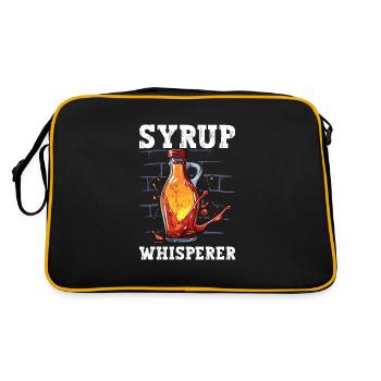 Maple syrup Canada tradition and cones - Retro Bag - black/gold - Back