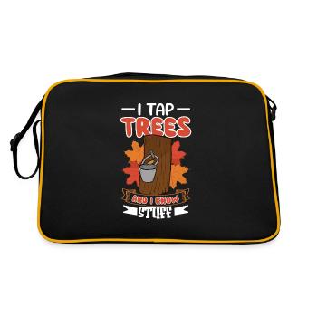 Maple syrup Canada tradition and cones - Retro Bag - black/gold - Back