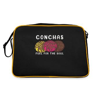 Spanish Humor Conchas Mexican Bread - Retro Bag - black/gold - Back