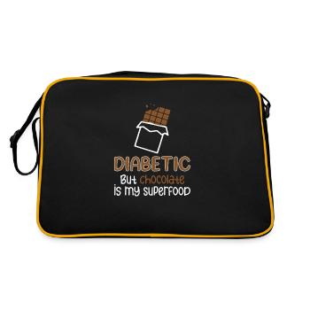 Typ-1-diabetes Lustige - Retro Tasche - Schwarz/Gold - Hinten