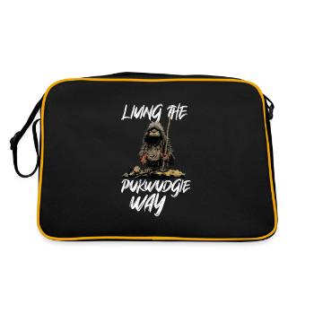Pukwudgie, Cryptid, Folklore, Myths, Cryptozoologist - Retro Bag - black/gold - Back