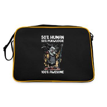 Pukwudgie, Cryptid, Folklore, Myths, Cryptozoologist - Retro Bag - black/gold - Back