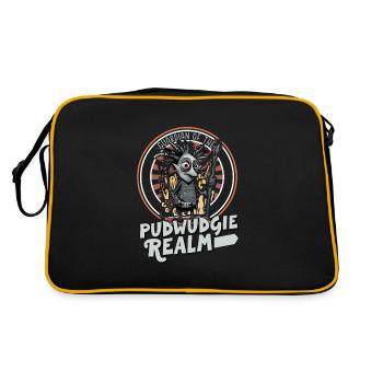 Pukwudgie, Cryptid, Folklore, Myths, Cryptozoologist - Retro Bag - black/gold - Back
